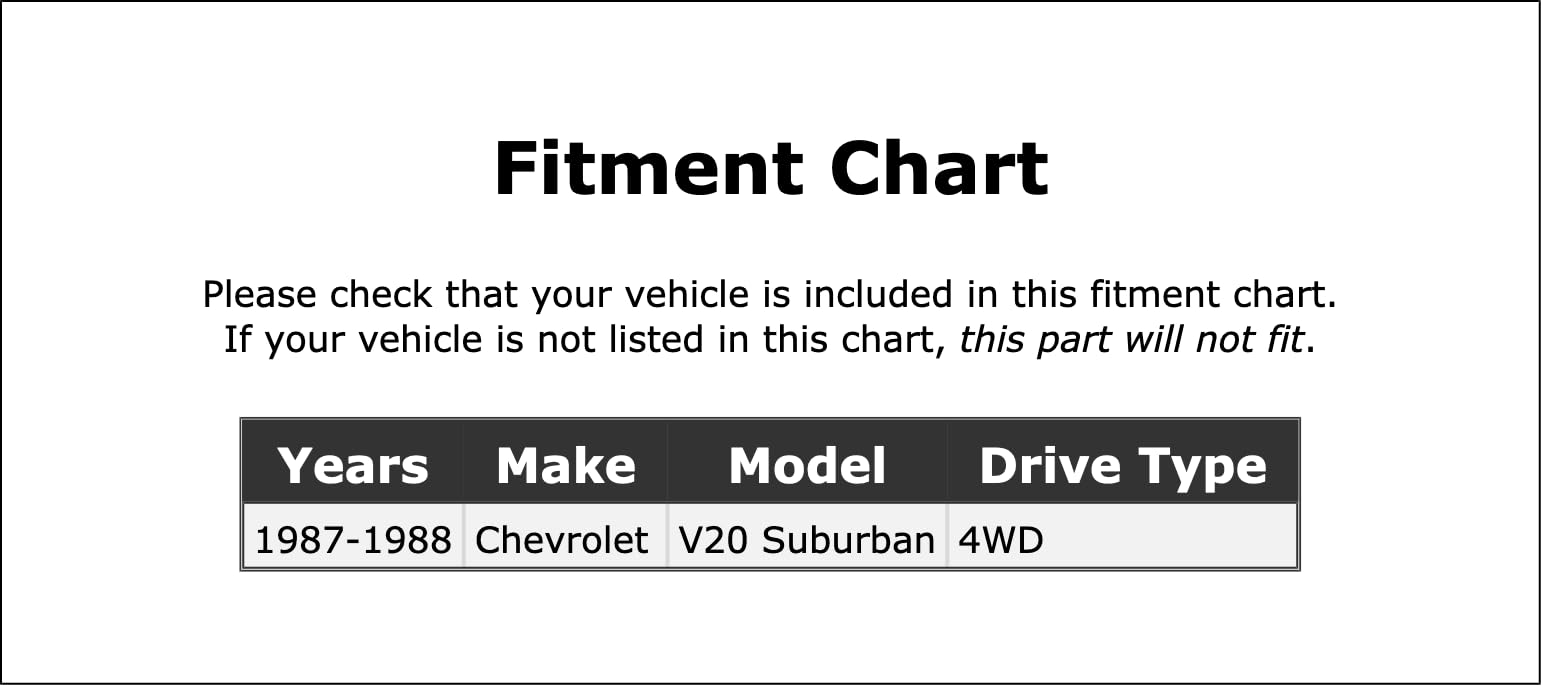 Locking Hub Service Kit Compatible With Chevrolet V20 Suburban 4WD 1987 1988 PC-396107