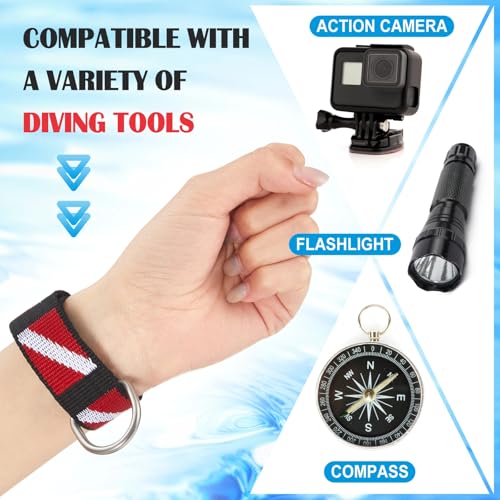 Sangles de poignet réglables Eccliy lot de 4 pour accessoires de plongée - 3