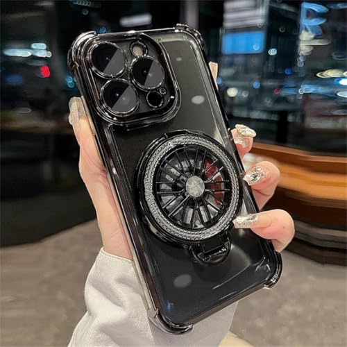 Coque rotative avec anneau 360 pour iPhone 13 Pro Max antichoc noir