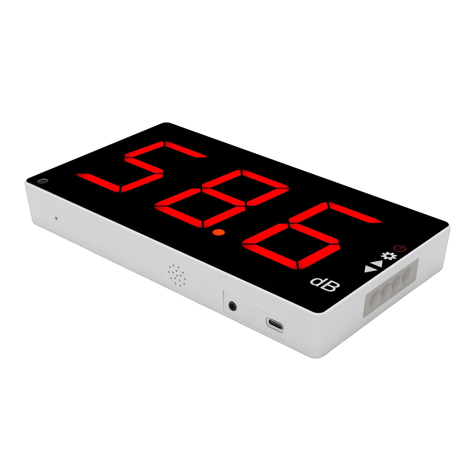 Elprico Misuratore di Livello Sonoro da Parete, Misuratore di Decibel Digitale LCD da 3,0 Pollici con Allarme Audiovisivo e Batteria da 2200 MAh per il Bar dell'ufficio in Classe