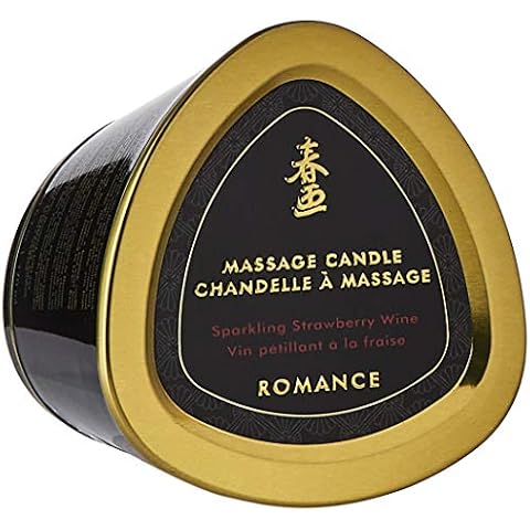 Shunga Vela de Masaje Romance, Aroma de Vino Espumoso con Fresas, Color Blanco - 170 ml, 15.2 x 12.7 x 10.2 cm Cover