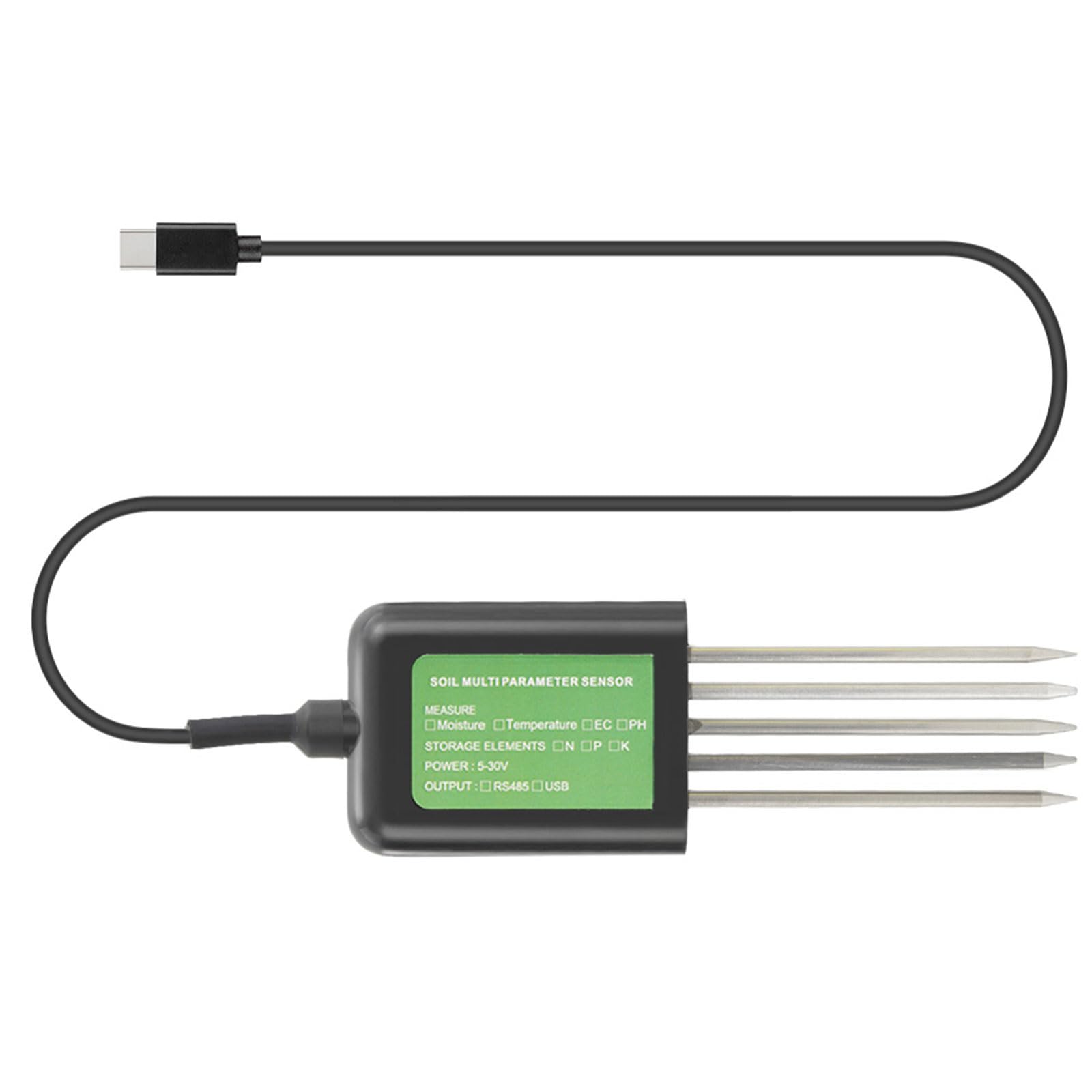 Whoasyst Ergonomic Multi-Parameter Soil Tester: Simultaneous Nutrient Balance, Temperature & Measurement For Home Gardens Soil Tester For Home Garden