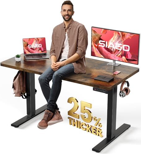 SIAGO Electric Standing Desk Adjustable - 48 x 24 Inch...