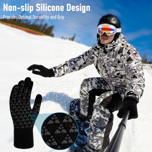 Lomffy USB Beheizte Handschuhe Fäustlinge für Herren Damen, Heiz-Handschuhe Vollfinger Beheizte Beheizbare Handschuhes Beidseitige Beheizung Winterhandschuhe Handwärmer für Radfahren Ski Bergsteigen