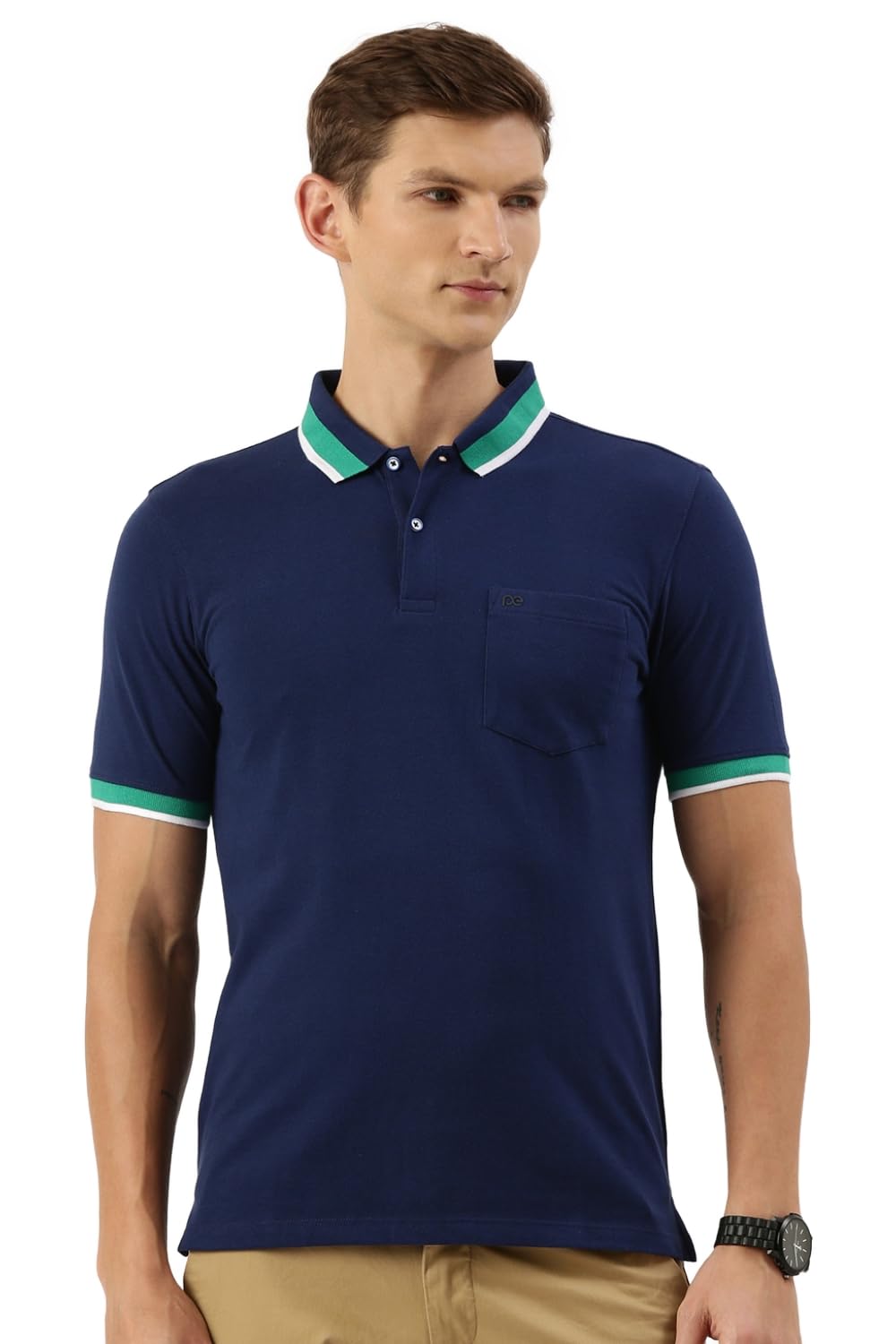 Men's Cotton Blend Solid Regular Fit T-Shirt