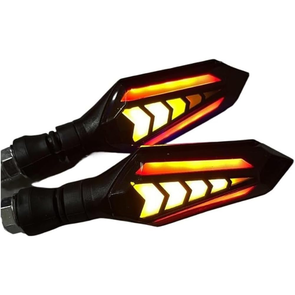 UQAHGRCHR Motorcycle LED Turn Signal Light for SUZUKI AN125 AN150T VS125 Burgman 125 HS125 HS125T QS150T 2005, 2pcs Universal Watertight Turning Indicators, 12V Daytime Running Lights, Accessories