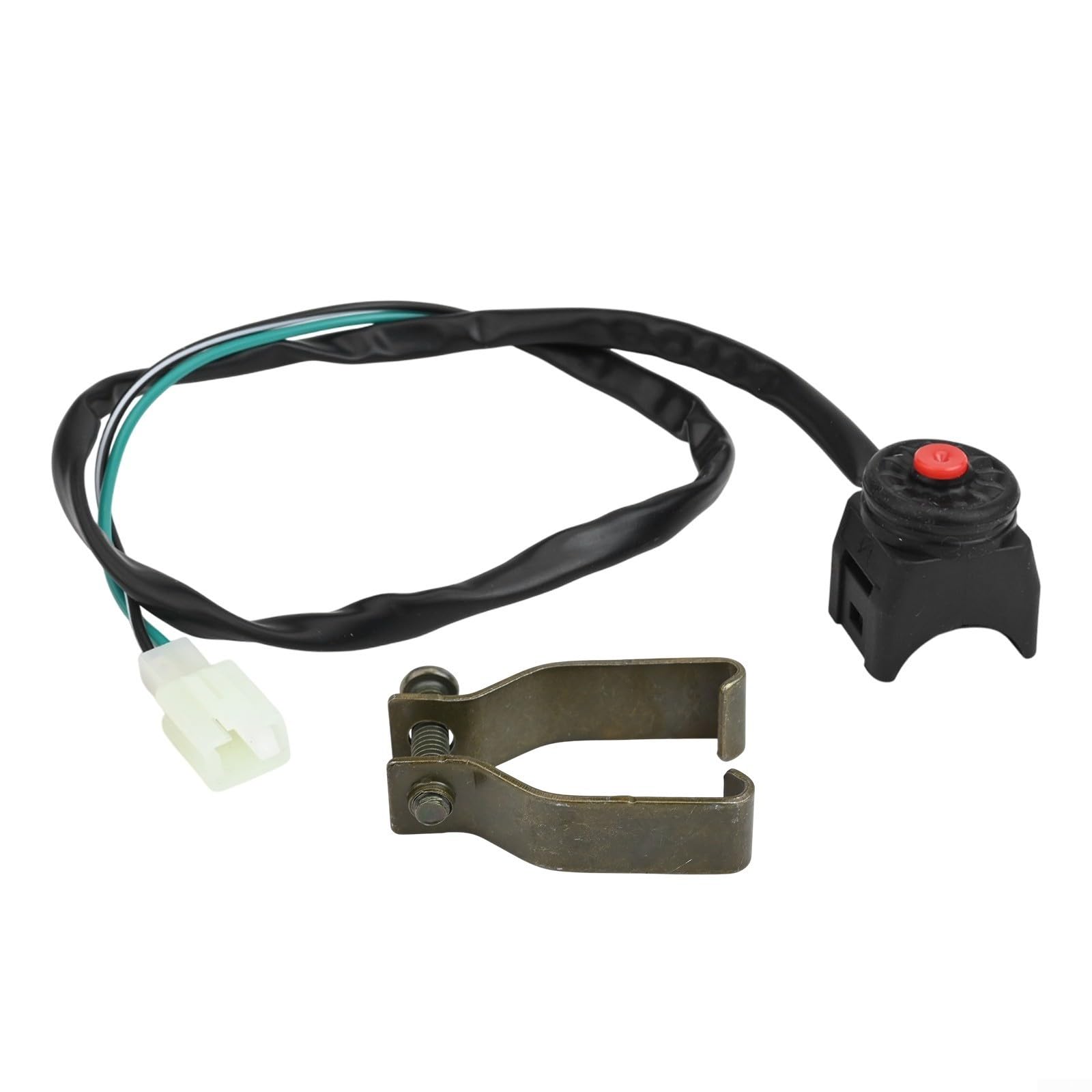 Interruttore di spegnimento per moto con pulsante di avviamento, interruttore motore, rosso