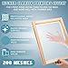 CroBlissful 8 Pcs 10 x 14 Inch Wood Silk Screen Printing Frames for Beginners Clear Precise Screens, High Tension Nylon Mesh, 0.87 Inch Thickened Frame for T Shirts DIY Printing(200 Mesh)