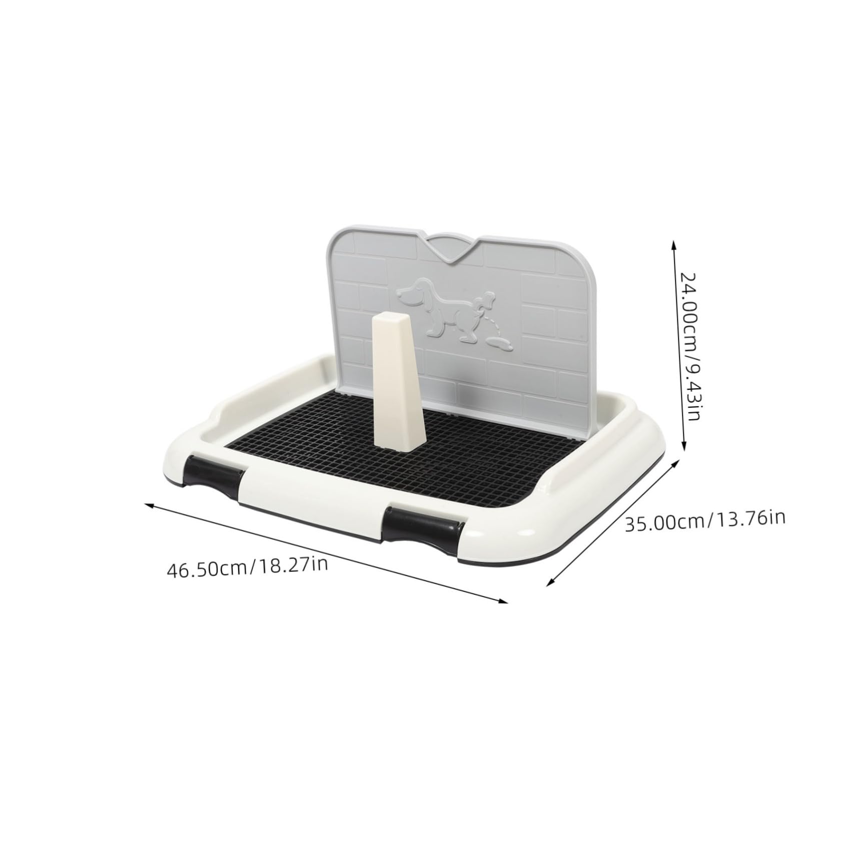 HEMOTON Sturdy Plastic Pet Toilet Large Capacity Dog Potty Tray Easy to Litter Tray