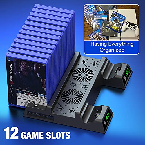 image for Kawaye PS4 Stand Cooling Fan for PS4 Slim/ PS4 Pro/Regular PlayStation