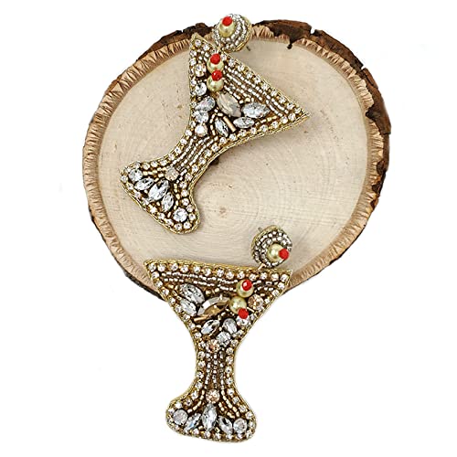 Beaded Martini Glass Post Earrings Handmade Martini Earrings3