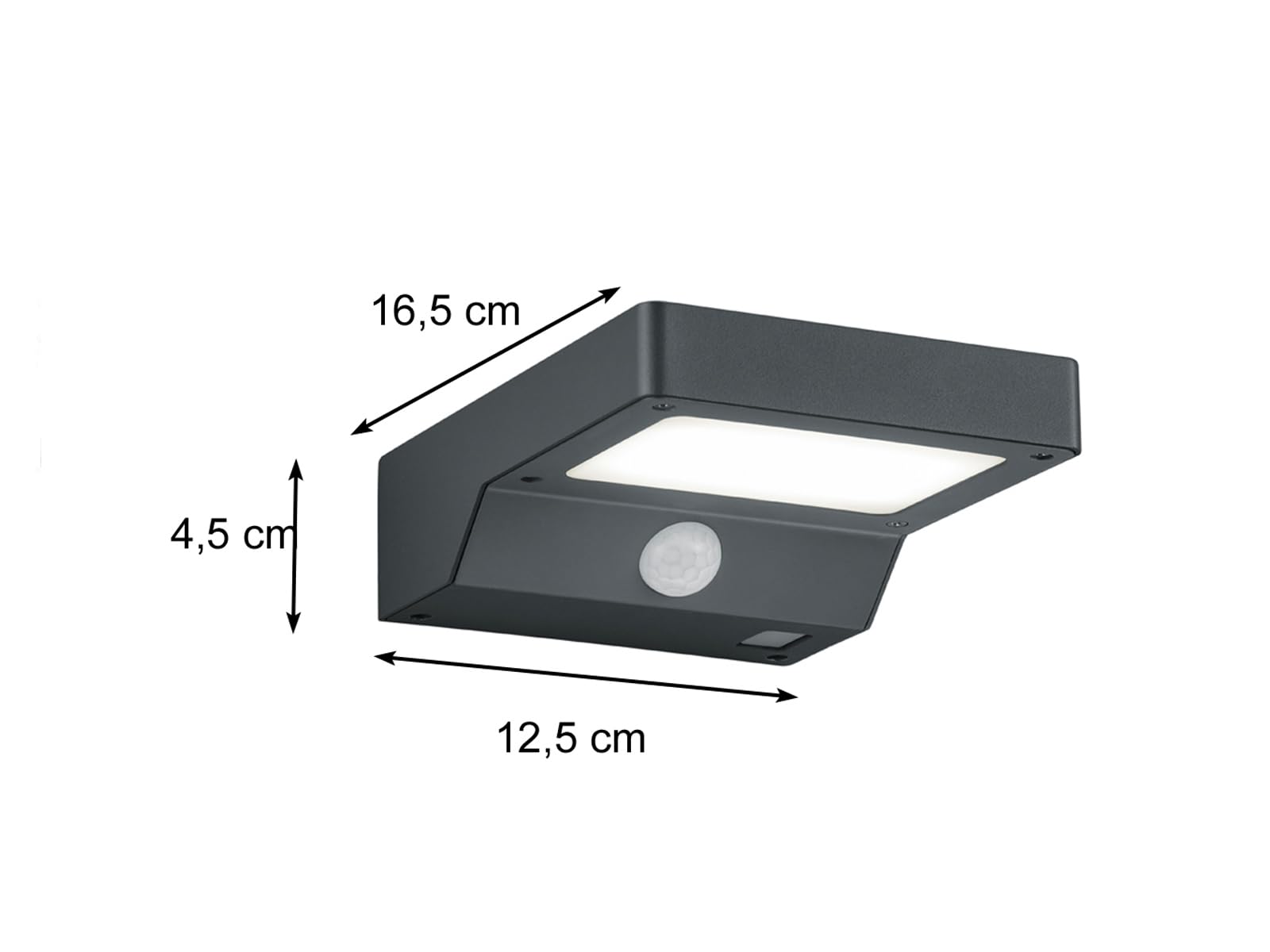 Zestaw 2 lamp solarnych na zewnątrz z czujnikiem ruchu, szerokość 12,5 cm
