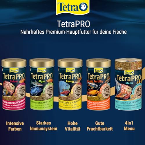 Tetra Pro Colour Multi-Crisps - Premium Fischfutter mit Farbkonzentrat für schöne, farbenprächtige Fische, 500 ml Dose