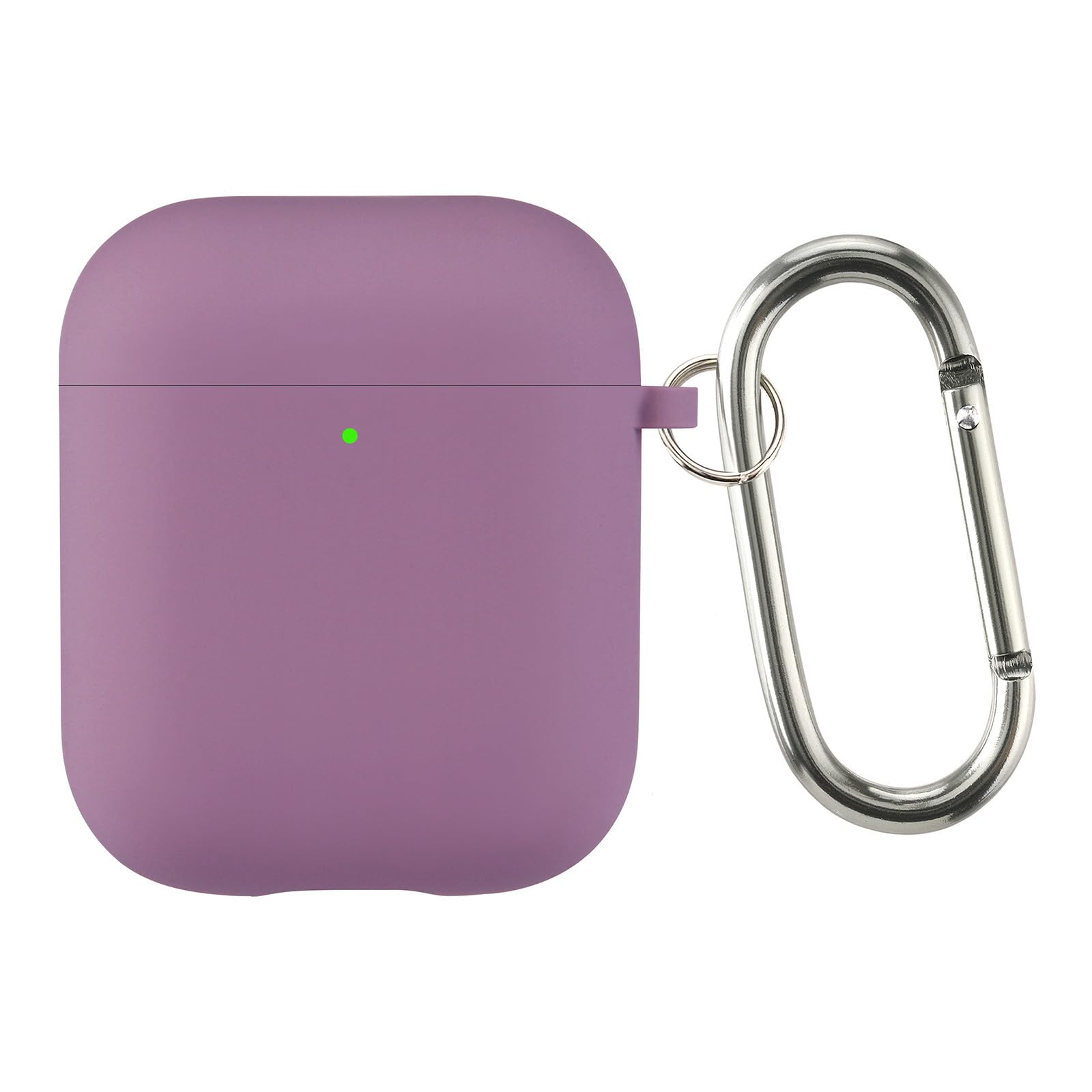 Boxome Case Cover for Apple AirPods 1 & Airpods 2 | Silicone Case with Inner Microfiber Lining & Keychain Hook| Only for Apple Airpods | Mauve Taupe