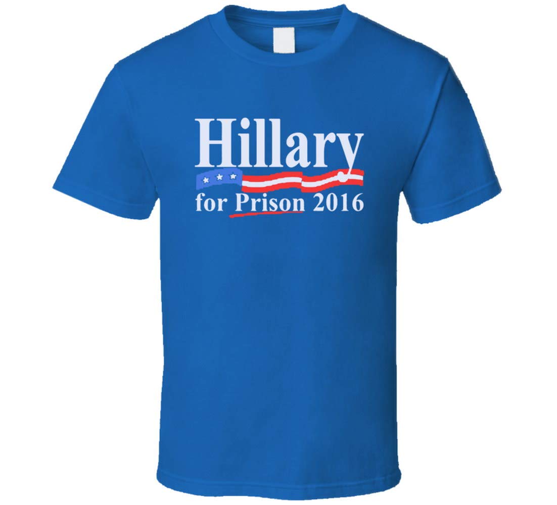 LIYUAN Hillary for Prison 2016 T Shirt Blue