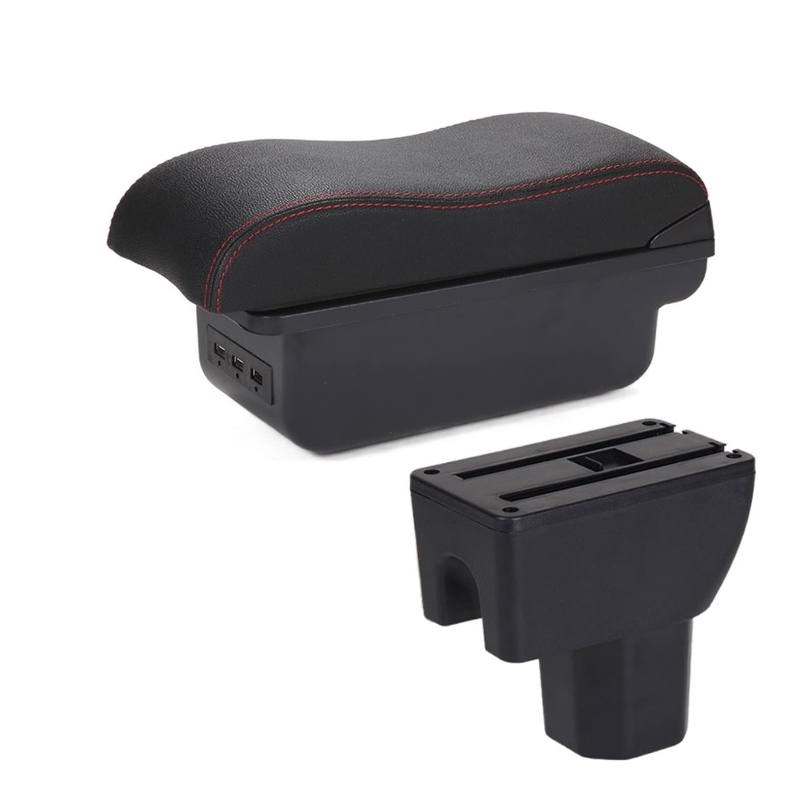 Baiqimv For Suzuki For Ignis Car Armrest Box Retrofit Parts Interior Details Storage Box With USB Center Console Armrest Box(B1 3USB)