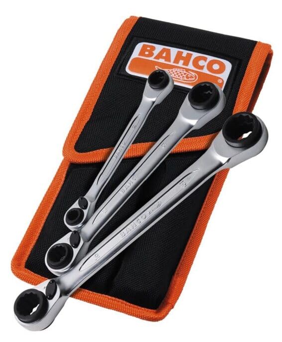 【数量限定】BAHCO(バーコ) Ratchet Combination Wre Bahco 41RM/SH8 Ratchet Combination Wrench with Swivel Head, Silver
