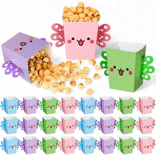24 Pcs Axolotl Popcorn Box Axolotl Birthday Party Decorations Haw...