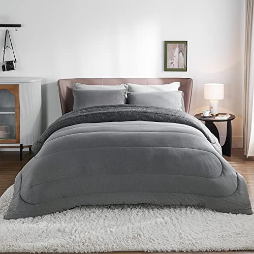 Bedsure Grey Queen Cooling Comforter Set Full Cooling Bedding Sets