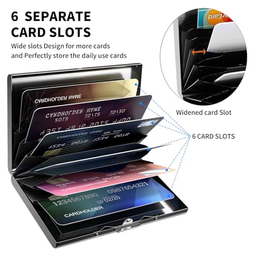 FUYOCWE RFID Credit Card Holder,Small Metal Credit Card Case Wallet,Slim Mini Business Card Holder Organizer Hard ID Case Security wallet for Men Women -Bible Verse Isaiah 41:102
