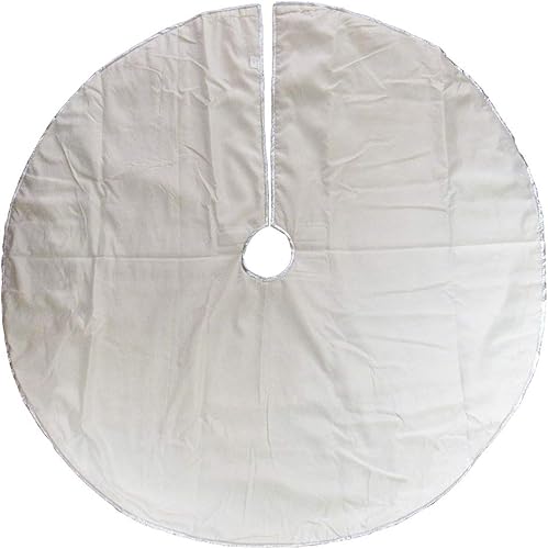 Miniatura 3 de Faldón Kurt Adler para árbol, de 48 pulgadas, de color marrón y rojo bordado, Poliéster, Ivory, 54 - pulgadas