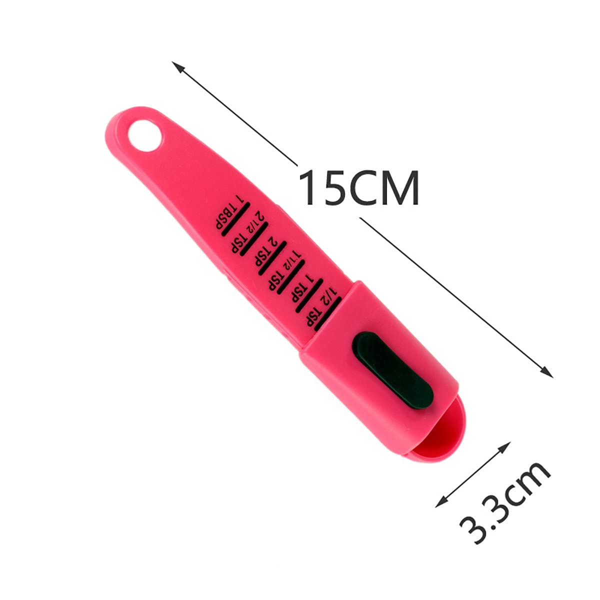 2 PCS Adjustable Measuring Spoon Set,Adjustable from 1/2 Teaspoon to 1? Measuring Dry/Liquid Ingredients,Metering Spoon for Baking,Cooking,Powder (RED)