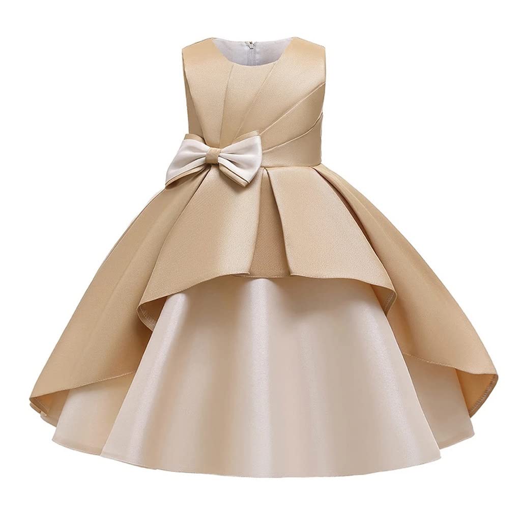 【服装】Birthday Wedding Gown Princess Dress Applique Girls Clothing Party（童装） For Girl Clothes (Color : A, Size : 9)