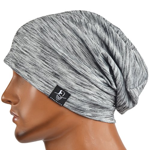 JESSE · RENA Men's Chic Striped Thin Baggy Slouch Summer Beanie Skull Cap Hat