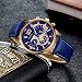 Imagen de HUYTBYG Reloj de pulsera analógico de cuarzo de cuero inoxidable para hombre