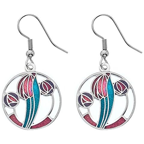 Mackintosh Rose & Tulip Earrings - Red Cover
