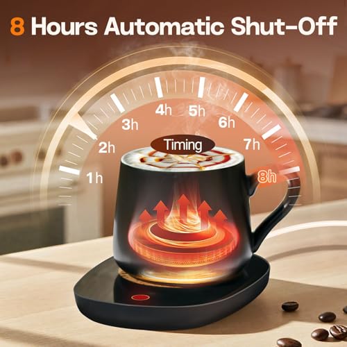 Image of Coffee Mug Warmer for Desk with Auto Shut Off, Coffee Cup Warmer for Desk with Auto Shut Off, 3 Adjustable Temperature Settings & 8 Hours Auto shutoff