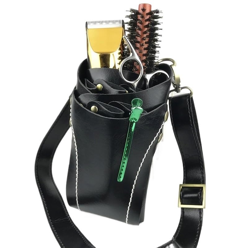 Borsa Parrucchiere Forbici da Barbiere, Fondina, Porta Forbici, Borsa for Parrucchieri con Cintura, for Parrucchieri, Parrucchiere, Barbiere Borsa da Barbiere(Noir)