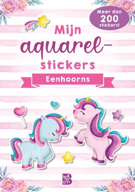 Mijn aquarelstickers eenhoorns