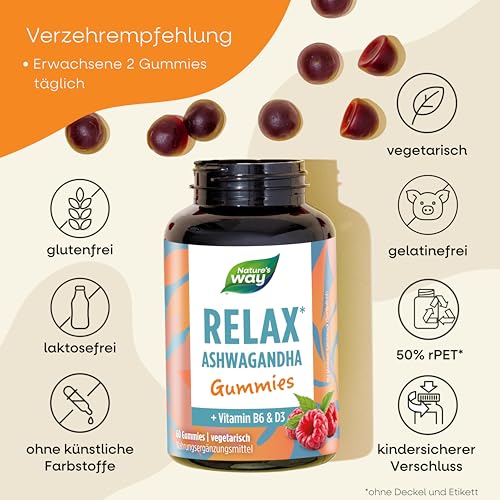Ashwagandha Gummibärchen hochdosiert - mit Ashwaganda Extrakt und Vitamin B6-60 Stk – Bild 6