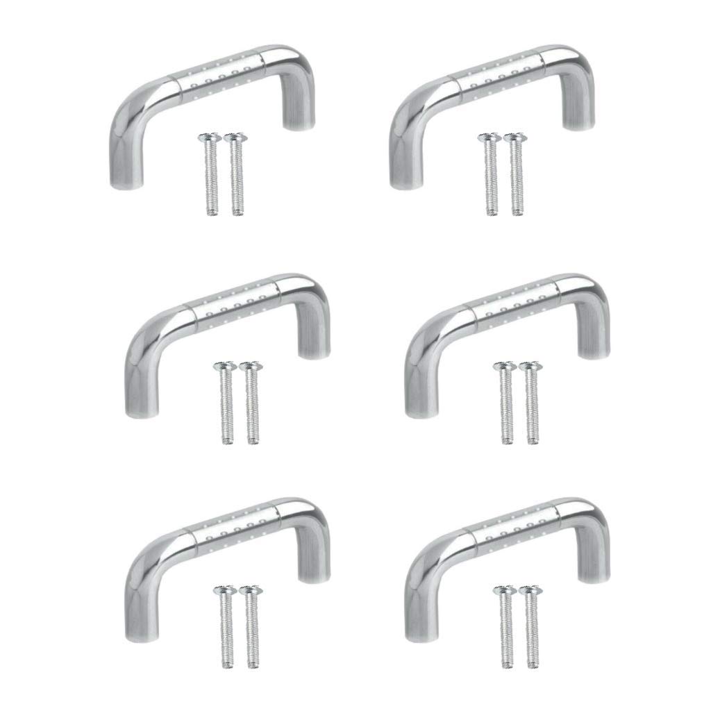 Sun Shield Steel Drawer | Wardrobe | Door Handle Oval D with Screw 4 Inch, Chrome Finish - 12 Pcs, Stainless Steel, Pull Handle — Amazon image 9