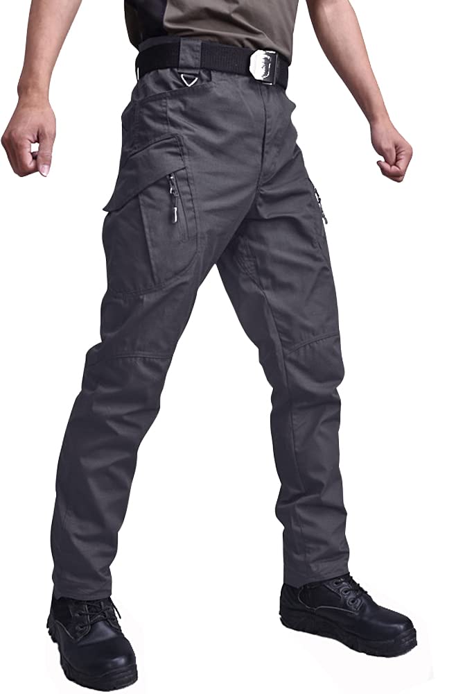 KEFITEVD Cargo Pants Men Outdoor Tactical Military Pants Lightweight Ripstop Hiking Pants with Multi-Pockets