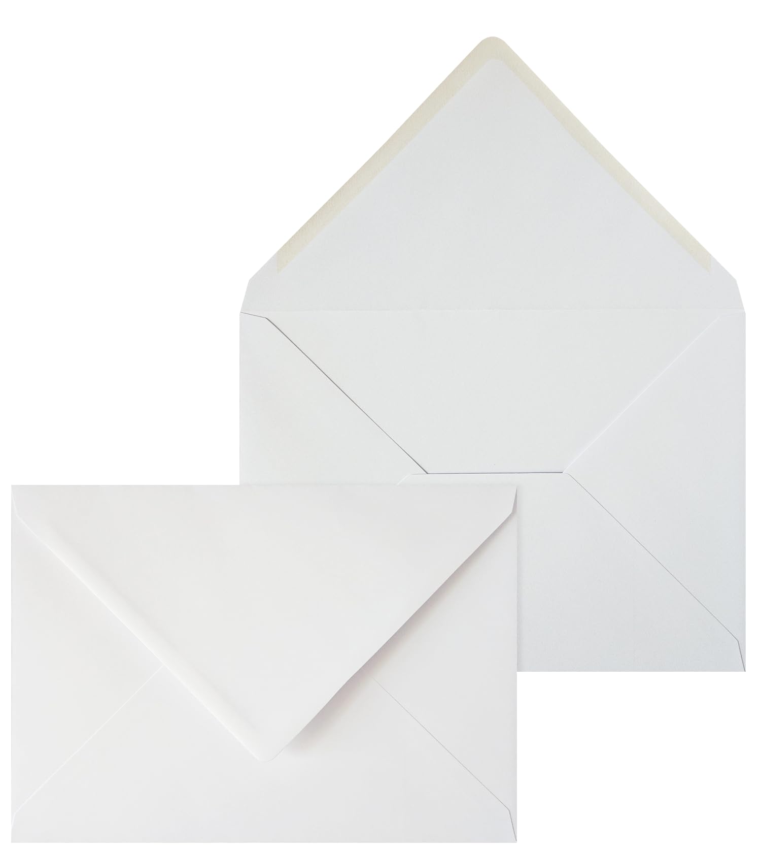 Netuno 50 Large White envelopes C5 162 x 229 mm 6.4 x 9 in 120gsm Coloured Invitation Envelope Elegant envelopes for A5 Letters Wedding Invitations Greeting Cards documents Postcards