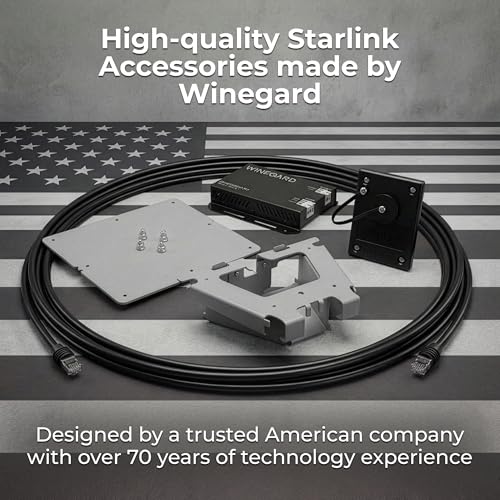 Cable Ethernet estándar Winegard Starlink 75 pies negro miniatura 6