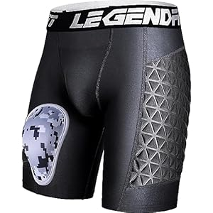 Legendfit Boys Youth Baseball Padded Sliding Shorts w/Cup Athletic Compression Underwear Protector Support Football Lacrosse