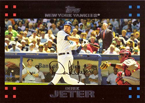 2007 Topps #40 Derek Jeter with George Bush and Mickey Mantle Baseball Card