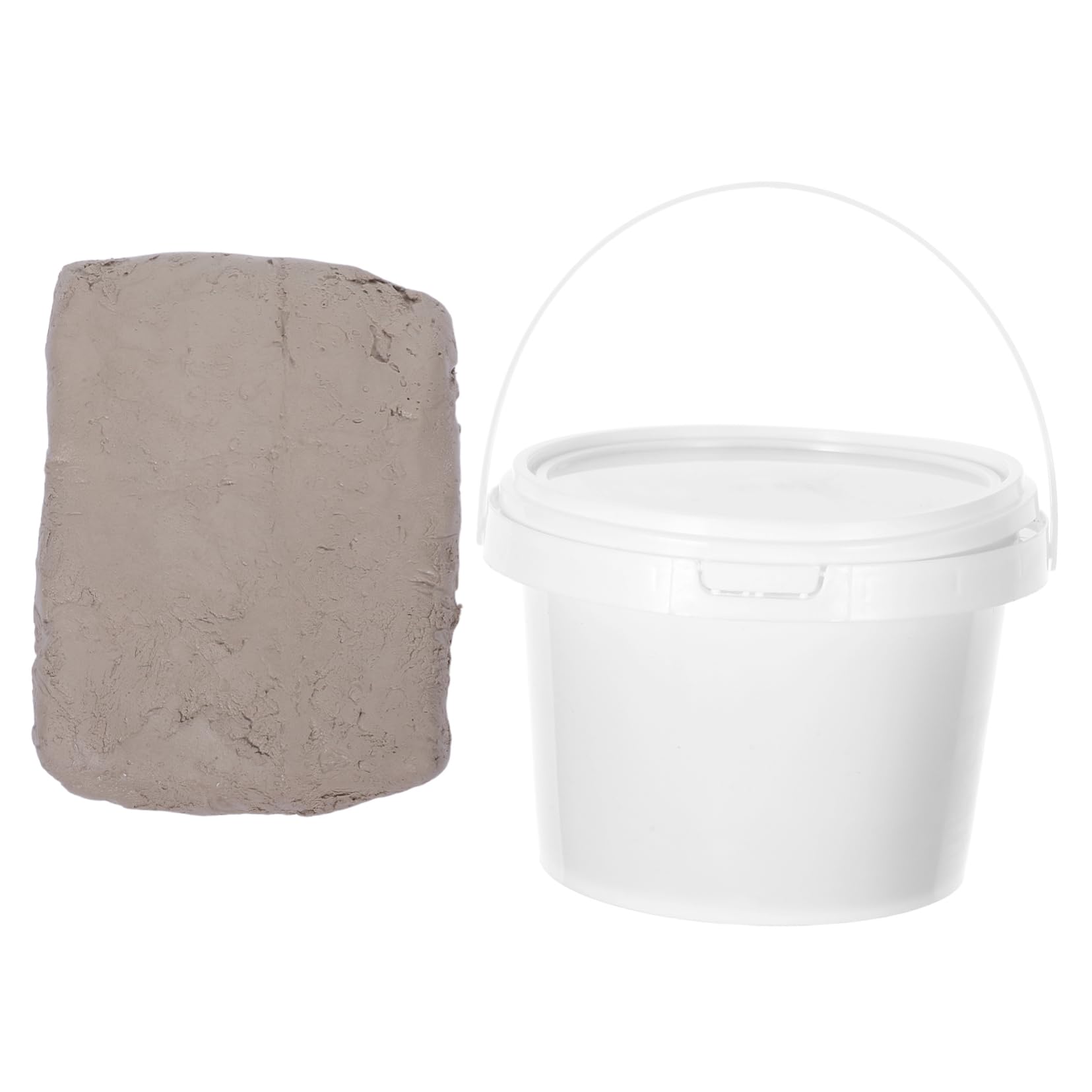 Arcilla de Secado al Aire Color Blanco 500g en Cubo Sellado | 1 Juego de 500g, para Esculpir y Modelar, Proyectos Creativos Escolares y Manualidades