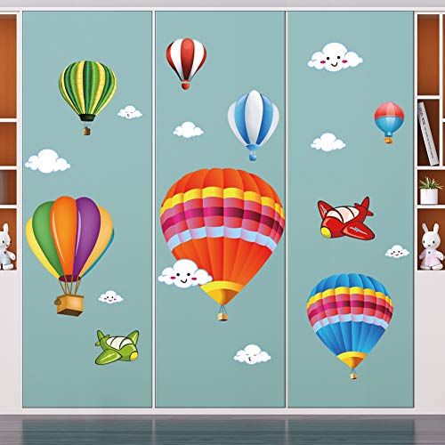 Vinilos decorativos 3D globo y nubes para habitación infantil miniatura 6