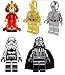 Cxcdxd 5Pcs Minifigures Collection Calendrier de l'avent Mini Figure Set série personnalisé Minifigure de Collection Compatible avec Lego Star Wars Dark Vador