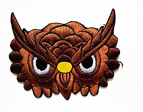 Hho Cartoon Patch CARTOON001 Hho Great Horned Owl Cartoon Patch Embroidered Diy Patches, Cute Applique Sew Iron cover