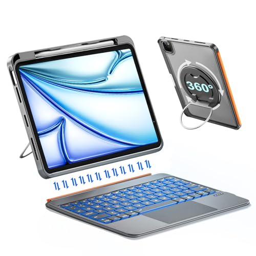 Keyboard Case for iPad Air 11 inch (M4/M3/M2, 2026/2025/2024), Air 5/4th Gen 10.9