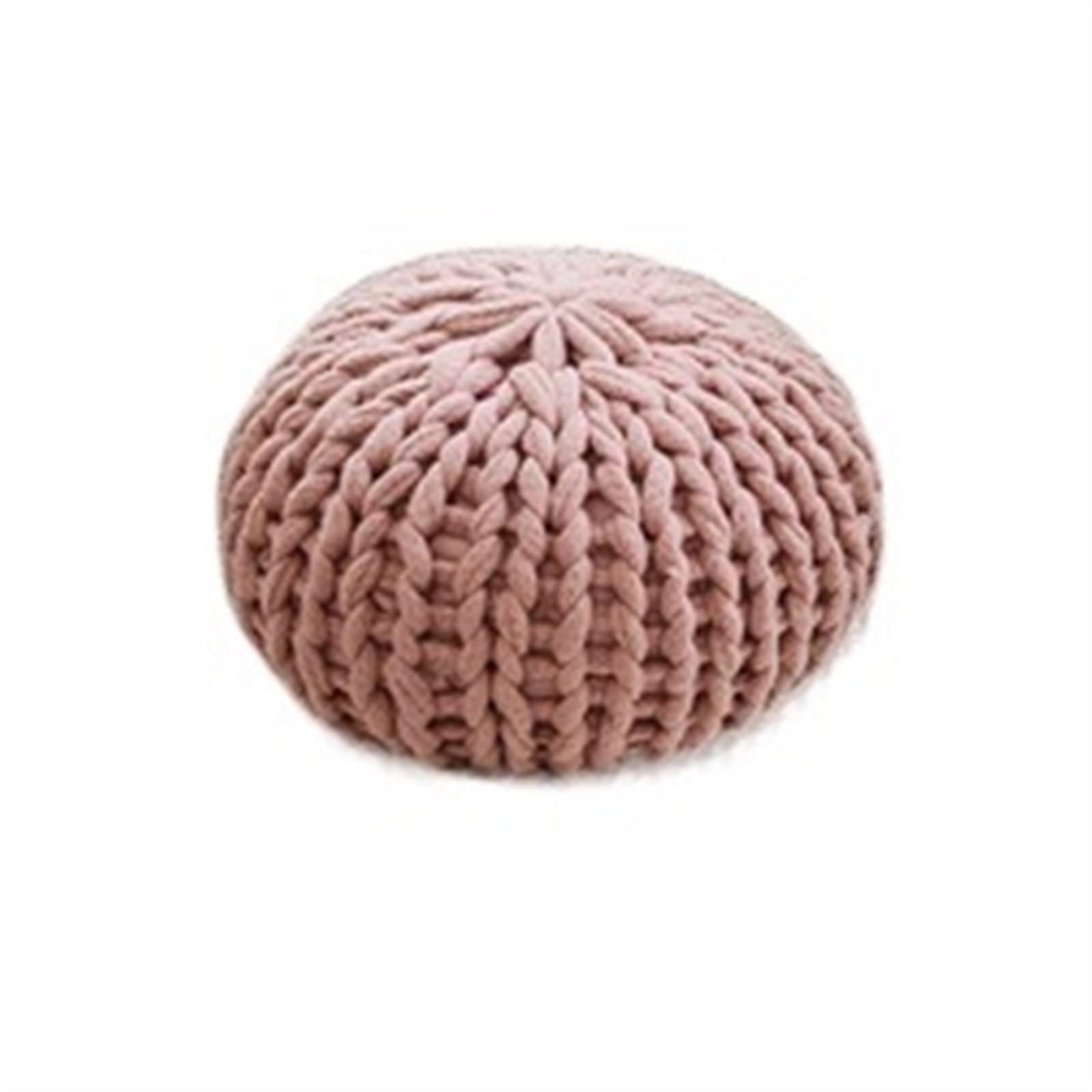 JINGYAN Chair Pads Colorful Hand-woven Round Mats Can Be Used As Floor Footstool To Decorate Your Home(Retro Powder)