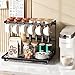 PureBox 2-Tier Coffee Station Organizer with K-Cup Holder, No-Assembly Heavy Duty All-Metal Countertop Organizer for Coffee Pods, Mugs & Accessories, Black