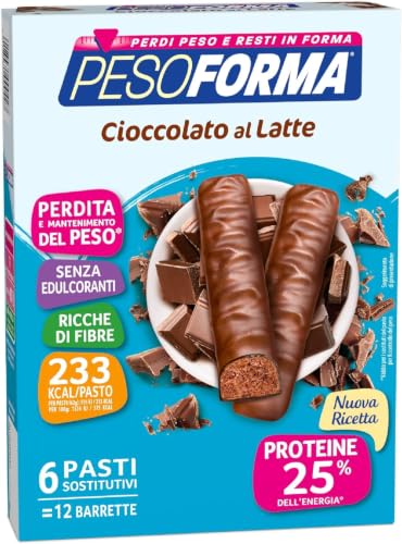 PESOFORMA - Barrette Cioccolato al Latte, Pasti sostitutivi dimagranti