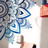 BildeeMait Adesivo da parete in vinile a forma di fiore di loto, per soggiorno, camera da letto, divano, sfondo TV, mandala Datura Zen, 30 x 90 cm
