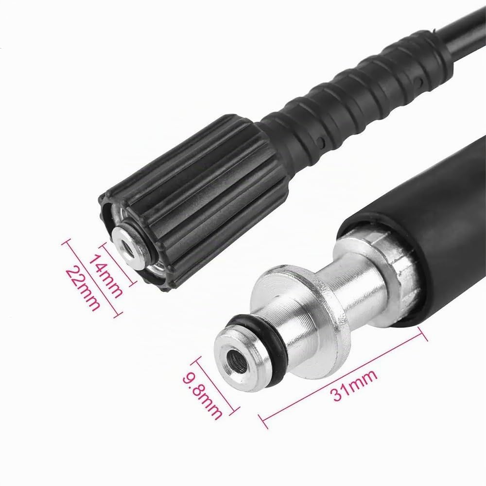 Tuyau haute pression de rechange de 10 m avec tuyau de rechange M22 IG pour Kärcher K2 K3 K4 K5 K6 K7 pour nettoyeur haute pression Karcher K avant 2008 (ancien modèle)